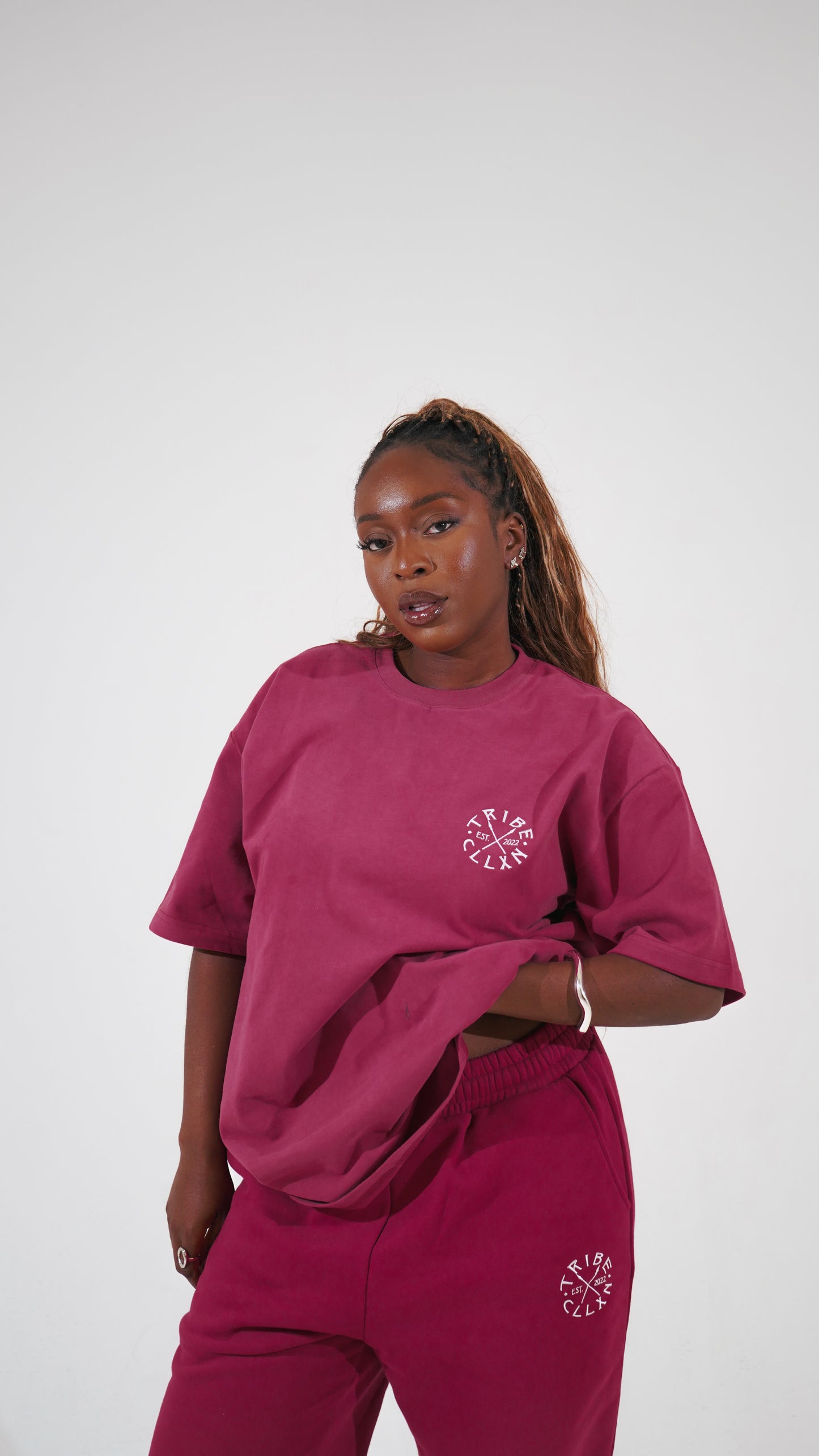Essence Oversized Tee - Azalea