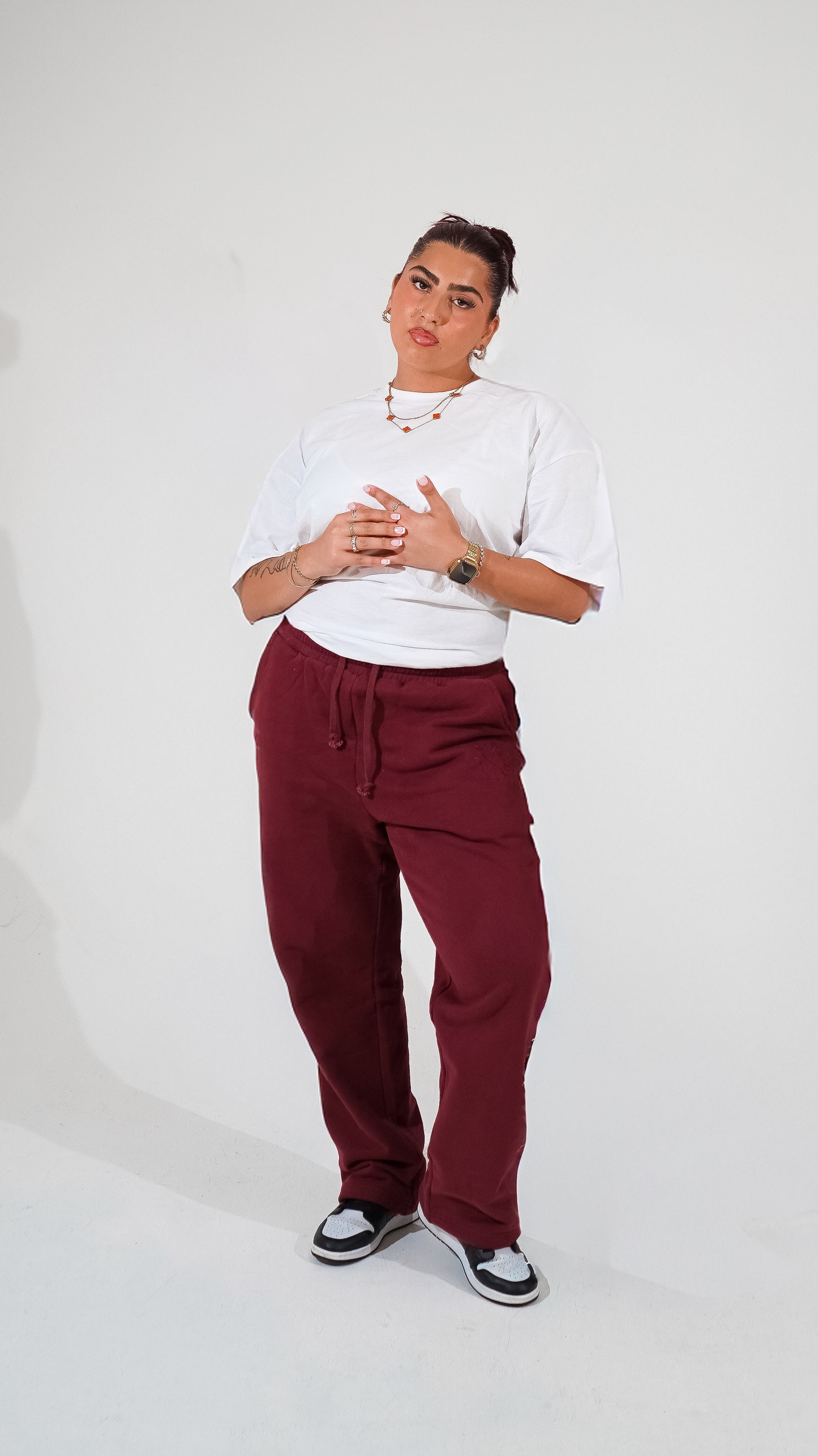 Essence Tracksuit Bottoms - Rouge