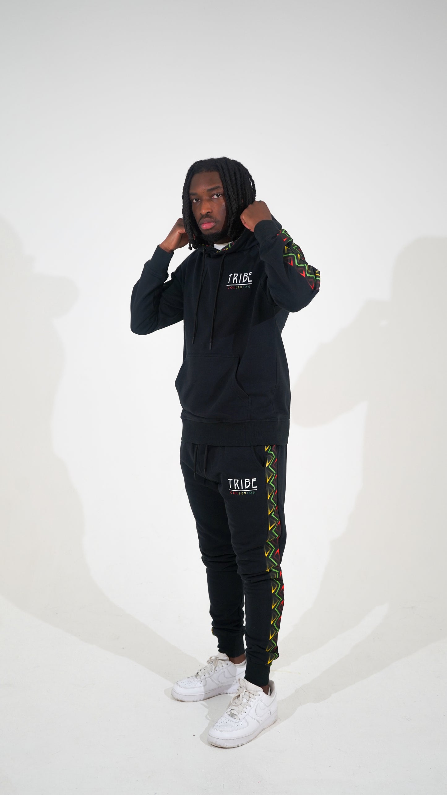 'Pride of Africa' Tracksuit Joggers - Black