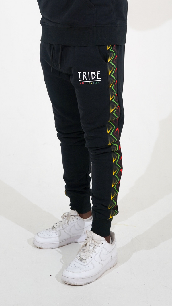 'Pride of Africa' Tracksuit Joggers - Black
