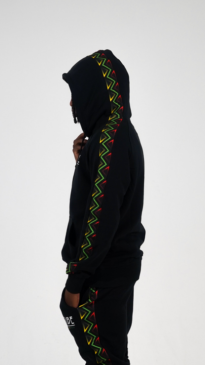 'Pride of Africa' Tracksuit Hoodie - Black