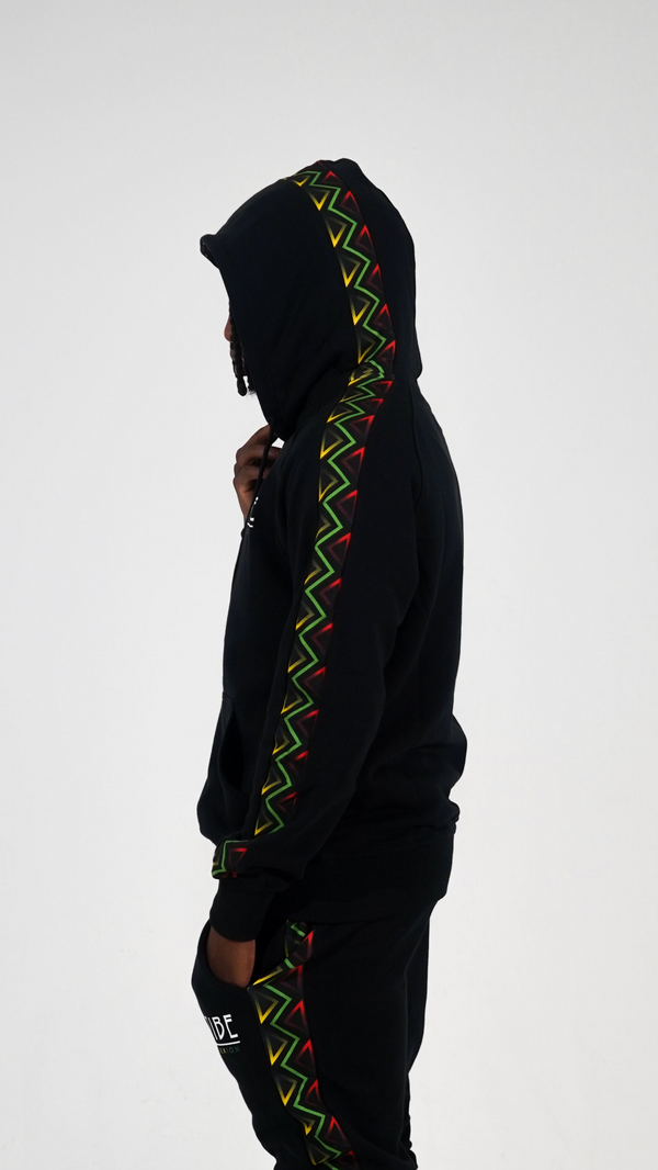 'Pride of Africa' Tracksuit Hoodie - Black