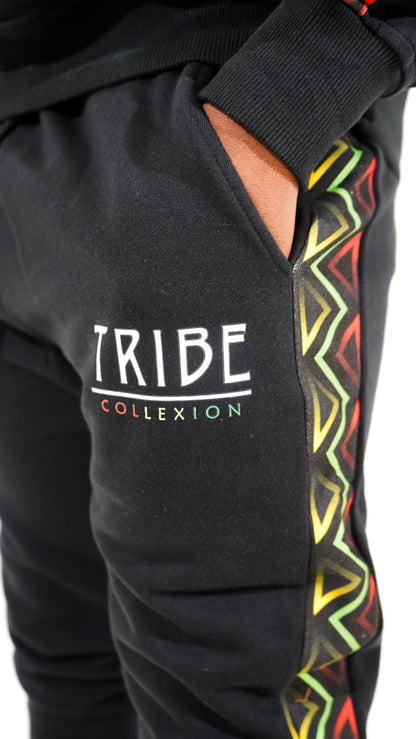 'Pride of Africa' Tracksuit Joggers - Black