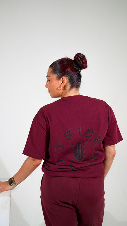 Essence Oversized Tee - Rouge