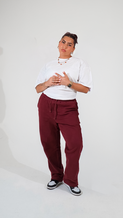 Essence Tracksuit Bottoms - Rouge