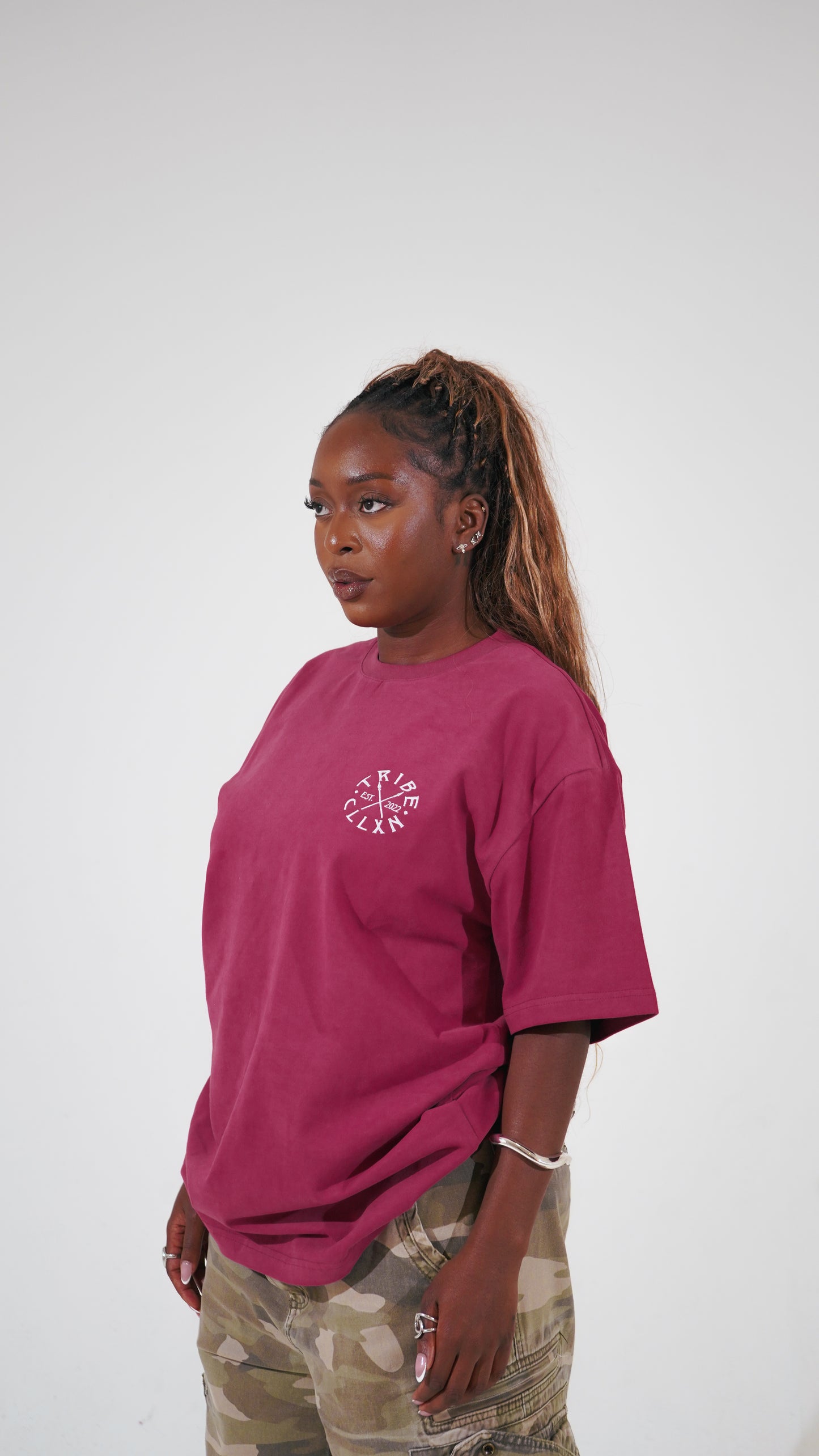Essence Oversized Tee - Azalea